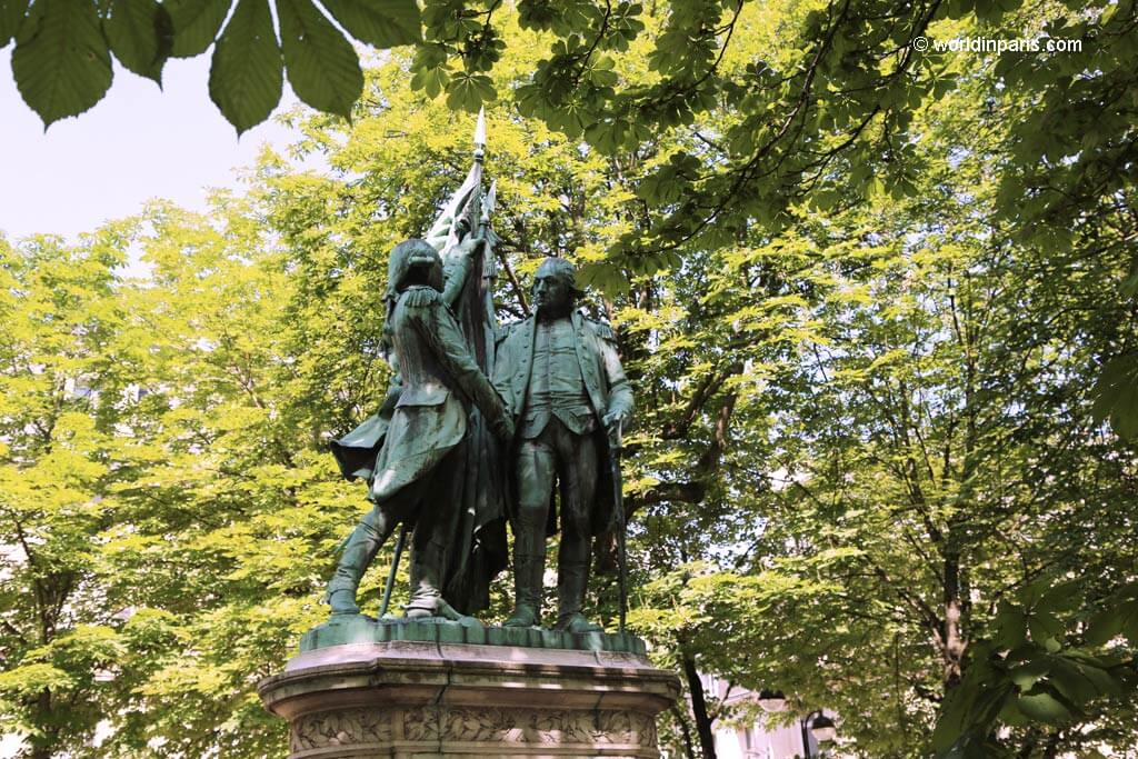 Lafayette and Washington Statues - Place des États Unis in Paris