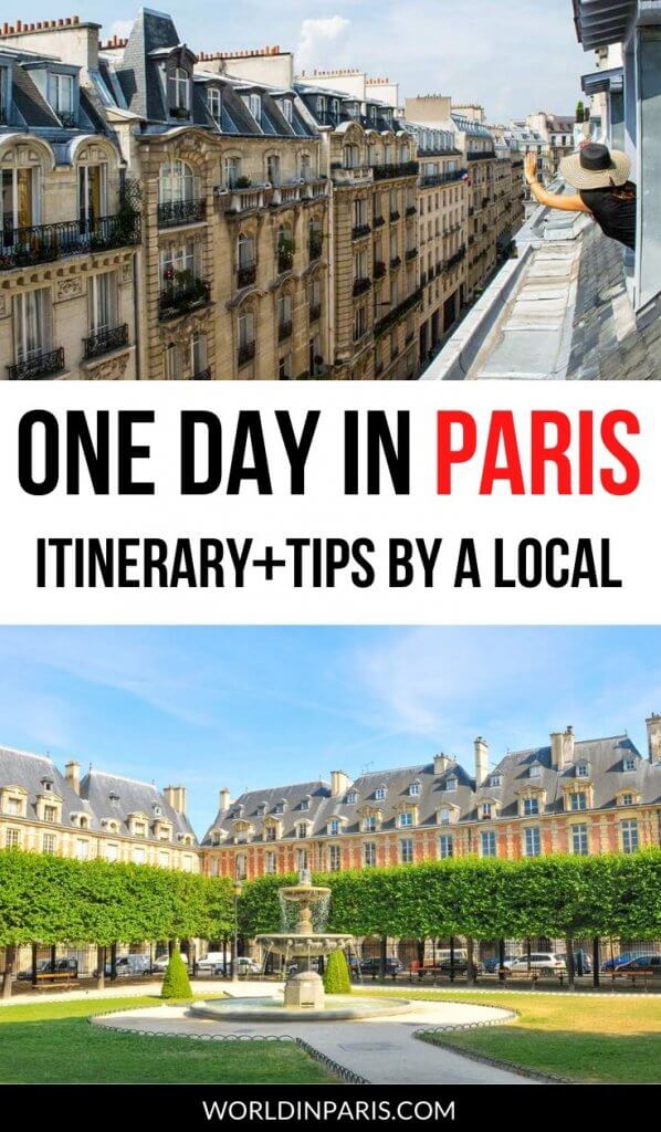 One day in Paris Itinerary and Map