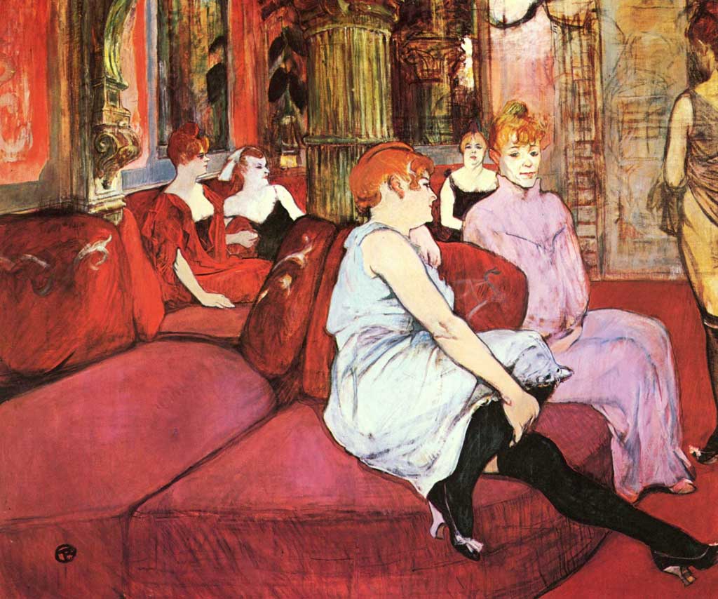 Au Salon Rue Moulins - Toulouse Lautrec