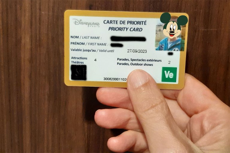 Priority Card Disneyland Paris Disability Pass & Service World In Paris