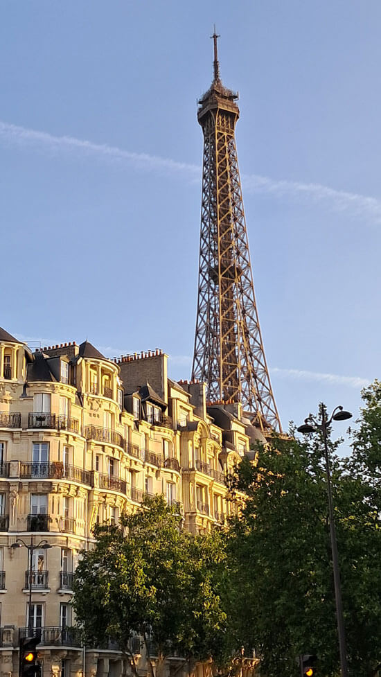 Eiffel Tower at sunrise